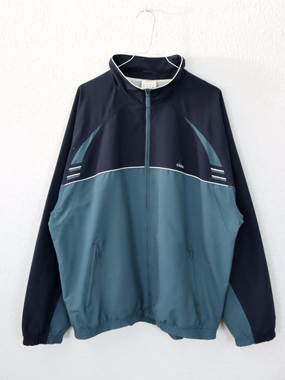 Vintage 80s 90s ADIDAS tracksuit jacket stand-up collar D8 L