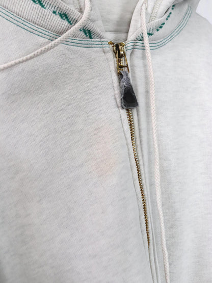 Vintage 80er 90er ADIDAS Equipment Sweatjacke Zipper Hoodie hellgrau D7 L