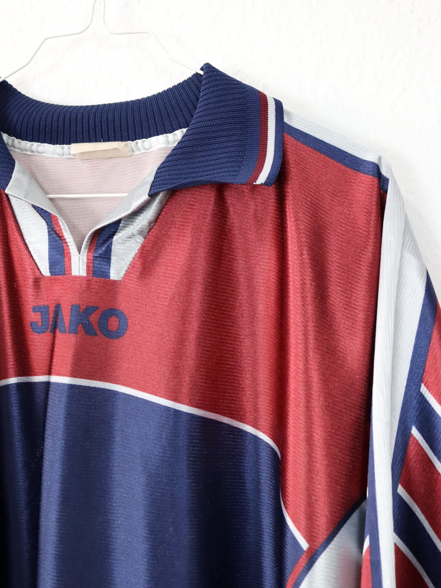 Vintage 80er 90er JAKO Trikot Shirt kurzarm glänzend metallic XL