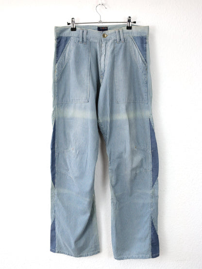 Vintage 90s 00s Y2k ENERGIE Baggy Pants Trousers Wide Leg Striped Deadstock W33