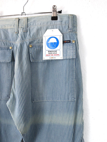 Vintage 90s 00s Y2k ENERGIE Baggy Pants Trousers Wide Leg Striped Deadstock W33