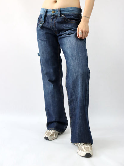Vintage 90s 00s Y2k ENERGIE Baggy Pants Jeans Wide Leg Deadstock W34