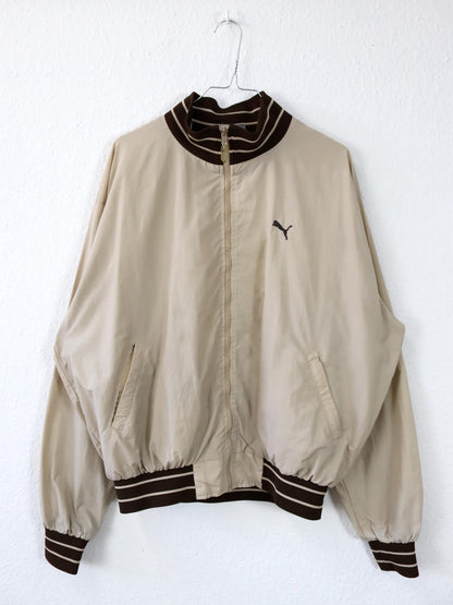 Vintage 80er 90er PUMA Blouson Jacke beige braun Made in Italy XL