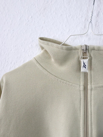 Vintage 80er 90er REEBOK Sweatshirt Pullover Stehkragen beige L