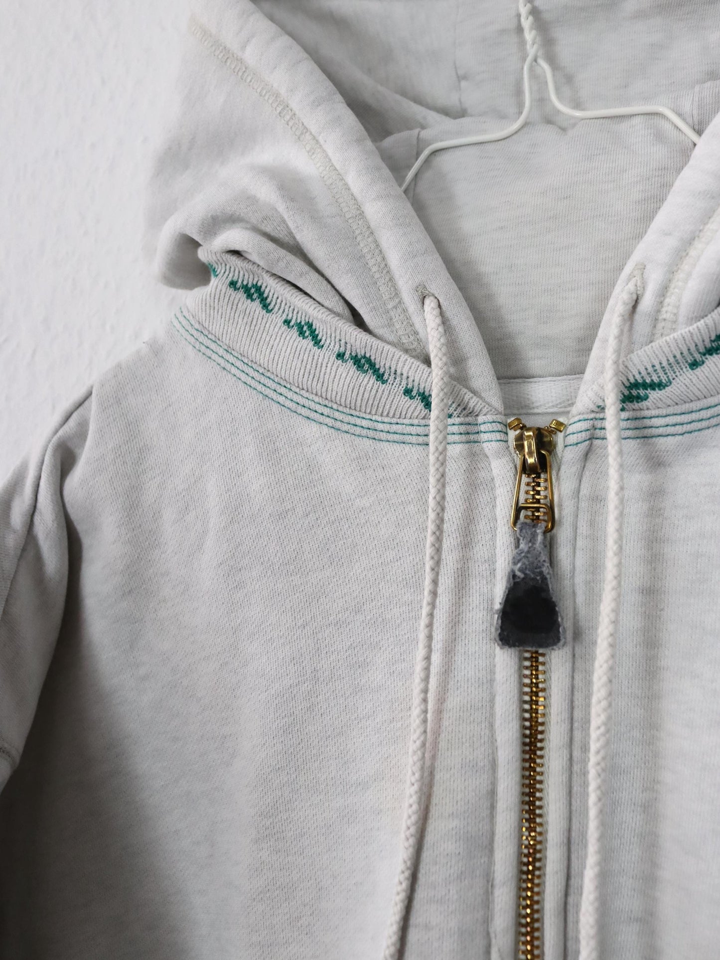 Vintage 80er 90er ADIDAS Equipment Sweatjacke Zipper Hoodie hellgrau D7 L