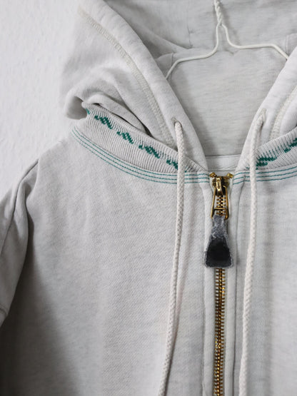 Vintage 80er 90er ADIDAS Equipment Sweatjacke Zipper Hoodie hellgrau D7 L