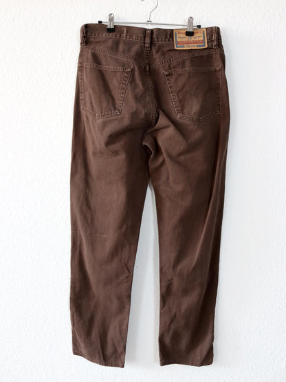 Vintage 80s 90s DIESEL INDUSTRY trousers brown straight leg W34