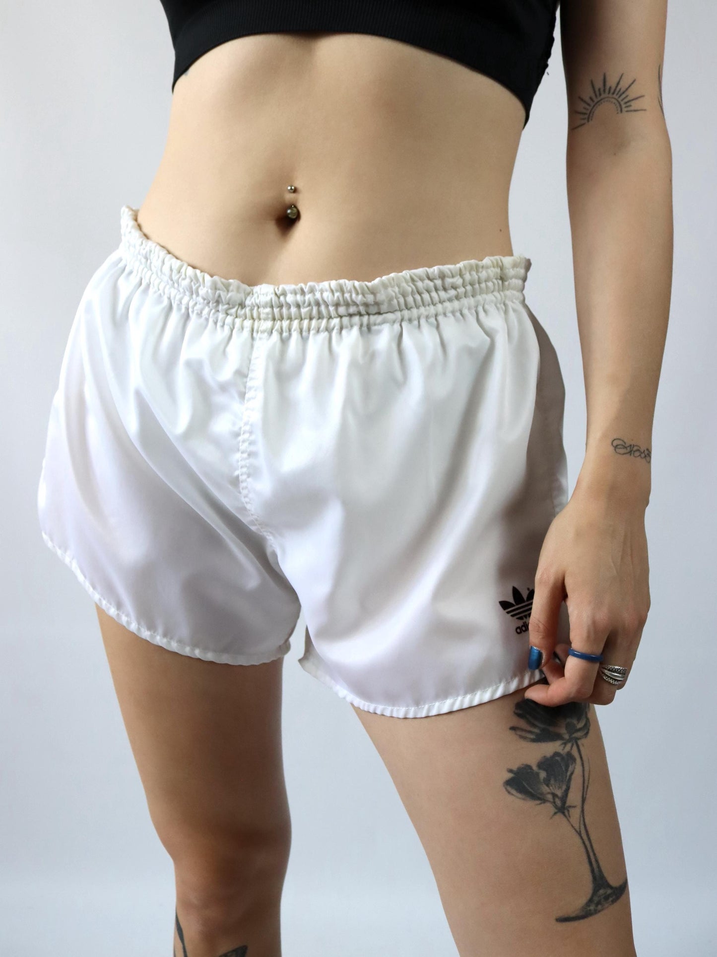 Vintage 80er 90er ADIDAS Shorts Laufshorts weiß Made in Yugoslavia D7 L
