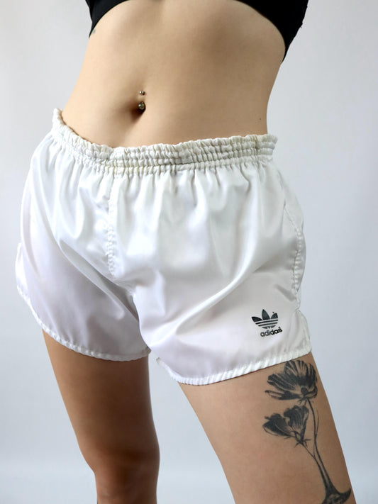 Vintage 80s 90s ADIDAS Shorts Running Shorts White Made in Yugoslavia D7 L