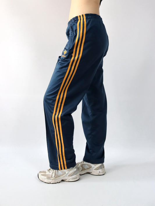Vintage 80s 90s ADIDAS jogging pants training pants dark blue orange D5 M