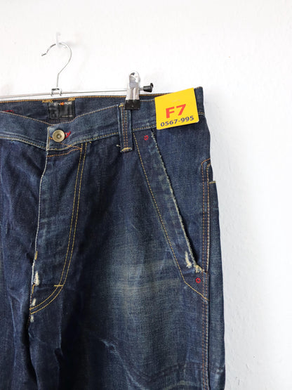 Vintage 90s 00s Y2k ENERGIE F7 Baggy Pants Jeans Wide Leg Deadstock W33