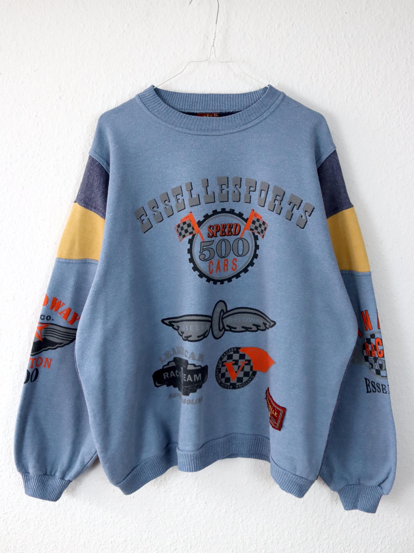 Vintage 80er 90er ESSELLE Sweatshirt Pullover Print Dayton 500 XL
