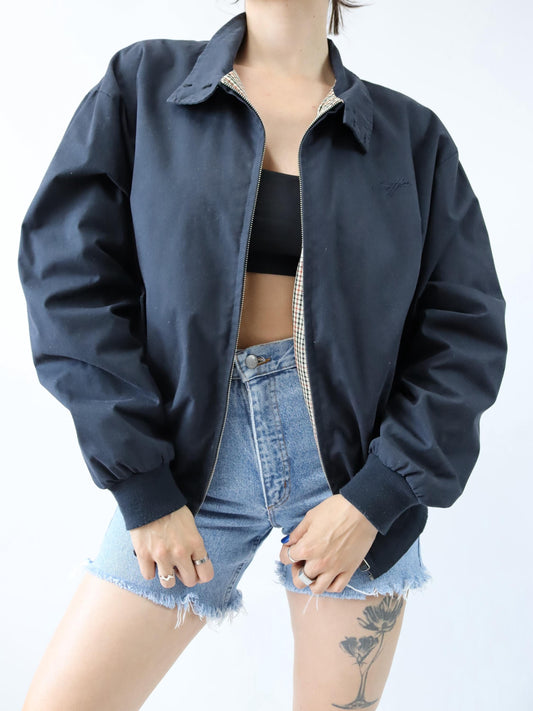 Vintage 80s 90s LOTTO Blouson Bomber Jacket dark blue XL