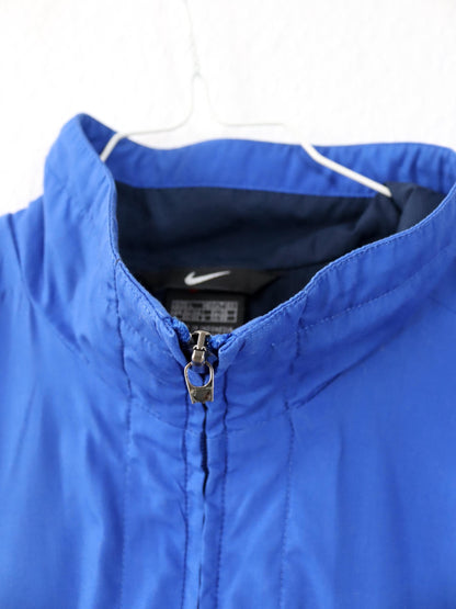 Vintage 80s 90s Y2k NIKE tracksuit jacket stand-up collar jacket double layer blue L