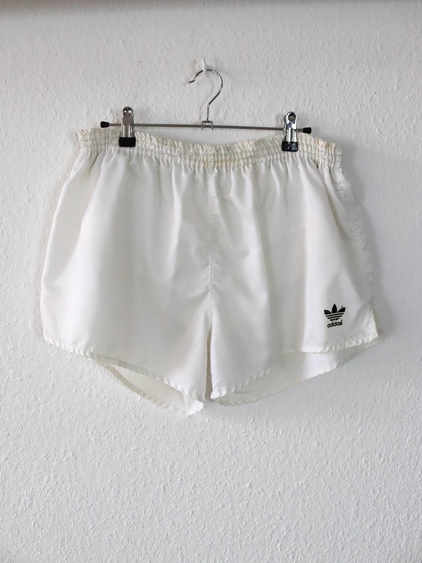 Vintage 80er 90er ADIDAS Shorts Laufshorts weiß Made in Yugoslavia D7 L
