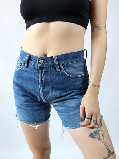 Vintage 80s 90s UNLIMITED denim shorts blue W32