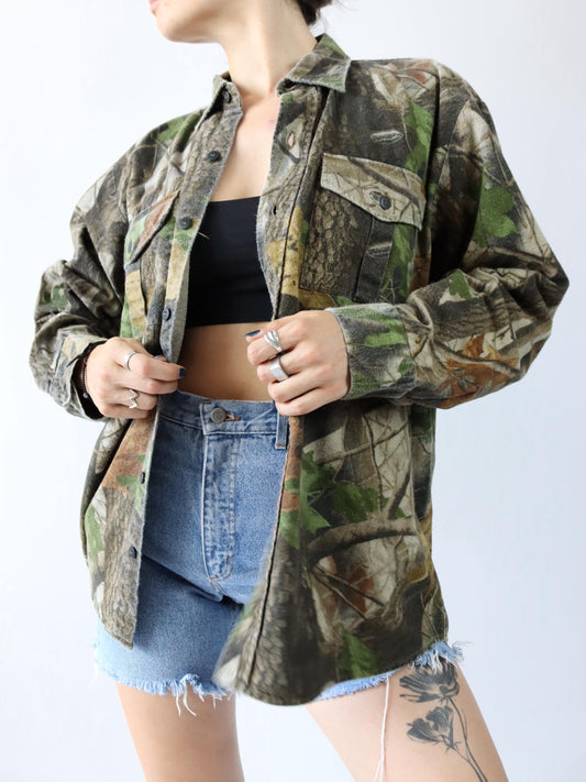 Vintage 80s 90s RANGER Realtree flannel shirt heavy cotton XL
