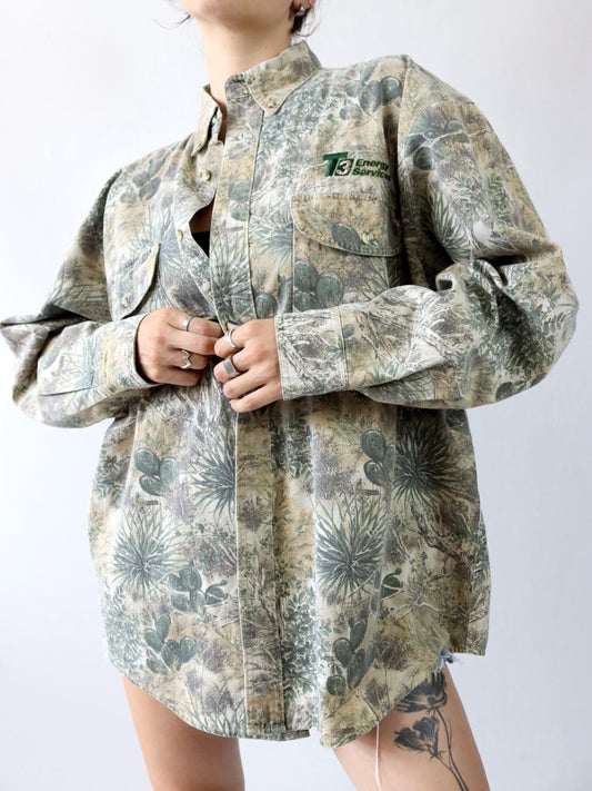 Vintage 80s 90s GAME GUARD Realtree flannel shirt long sleeve XL