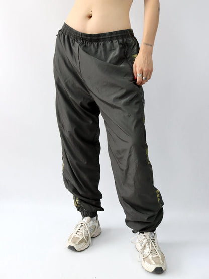 Vintage 80s 90s jogging pants tracksuit pants double layer crazy pattern baggy XL