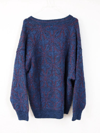 Vintage 80er 90er RUBY Wollpullover Pullover wolle V-Ausschnitt L