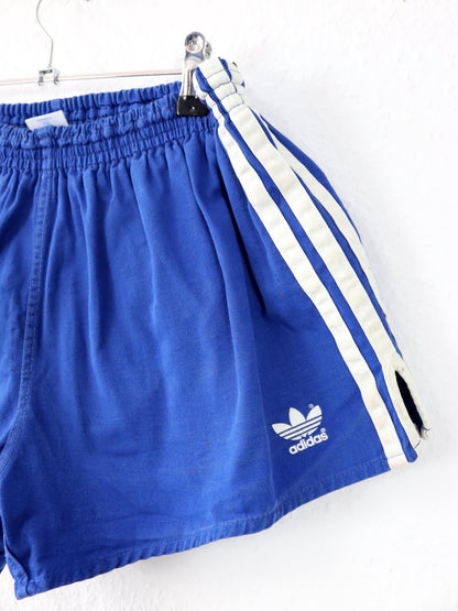 Vintage 80er 90er ADIDAS Laufshorts kurze Hose Shorts blau weiß M