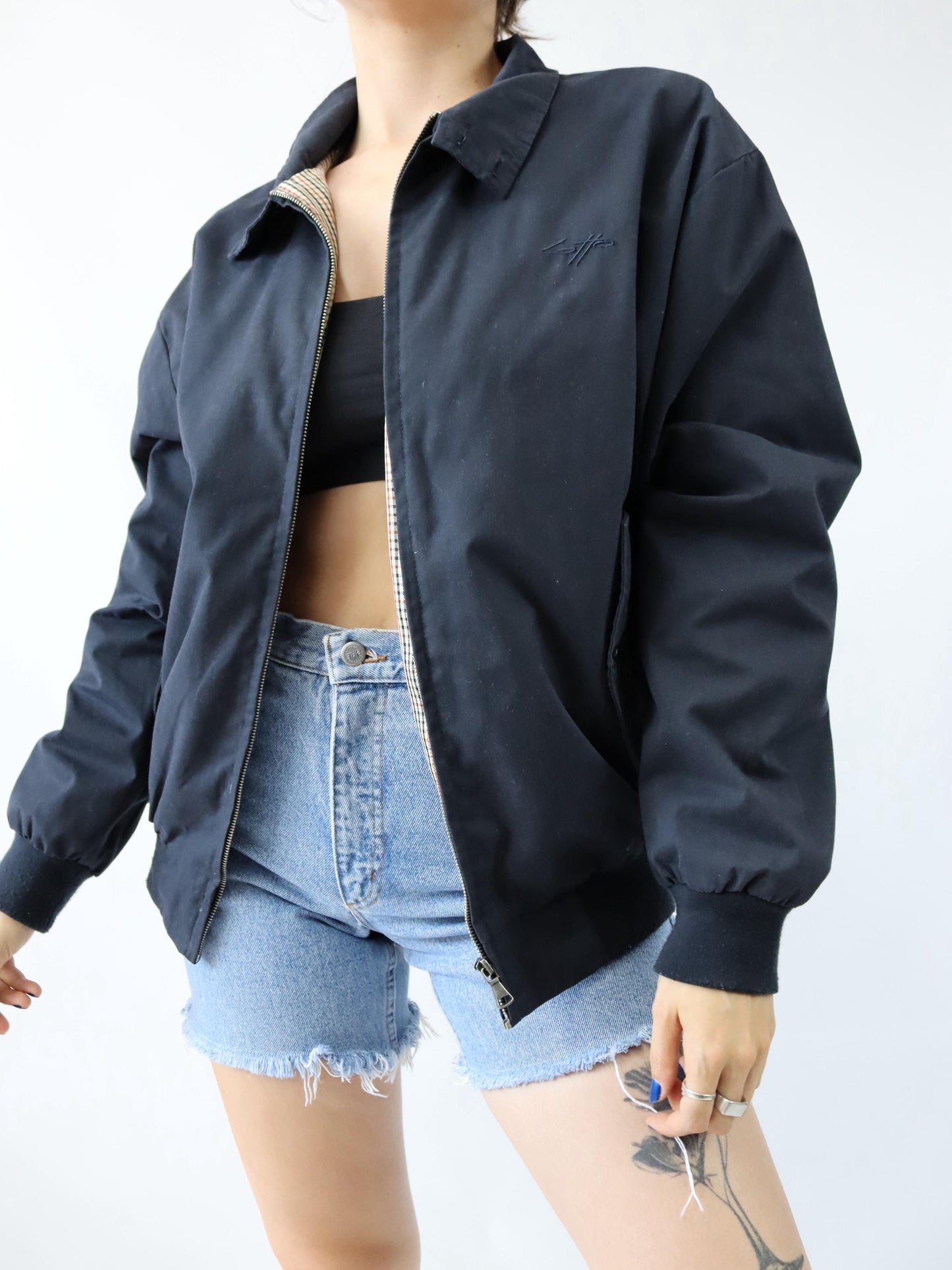 Vintage 80s 90s LOTTO Blouson Bomber Jacket dark blue XL