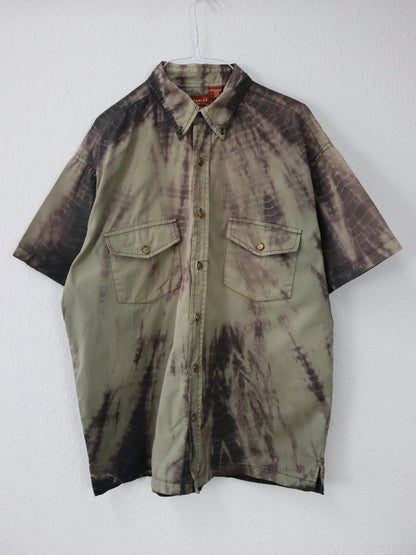 Vintage 80s 90s STANLEY shirt short sleeve batik XL
