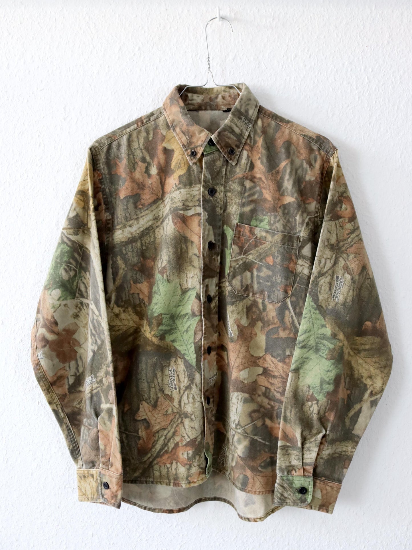 Vintage 80er 90er ADAVANTAGE Realtree Camouflage Flanellhemd langarm S
