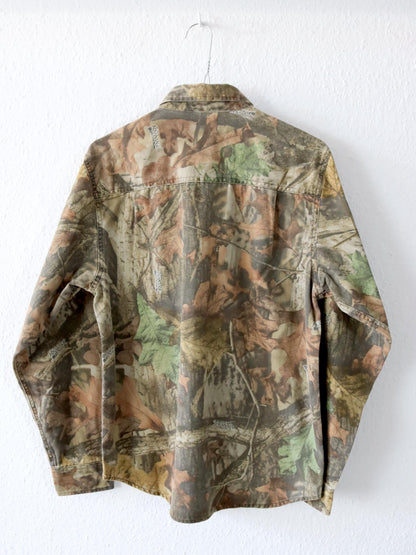 Vintage 80er 90er ADAVANTAGE Realtree Camouflage Flanellhemd langarm S