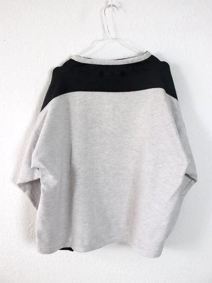 Vintage 80s 90s FEEL FREE sweatshirt pullover gray black print M