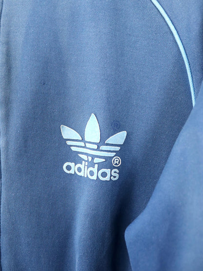 Vintage 80s 90s ADIDAS tracksuit jacket stand-up collar blue Citroen S