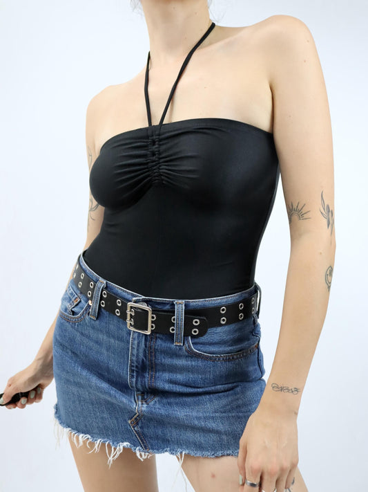 Vintage 80s 90s ROSEMARIE REID bodysuit bandeau black 38