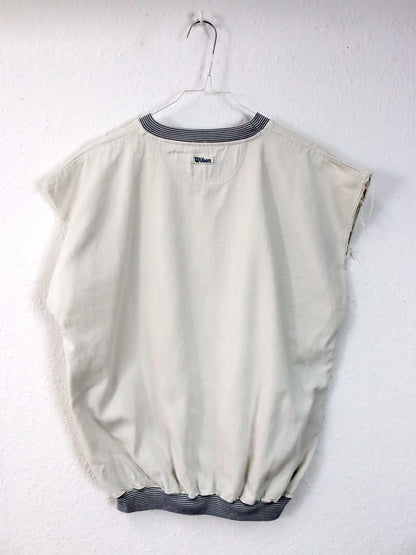 Vintage 80er 90er WILSON Sweatshirt Pullunder weiß Print S