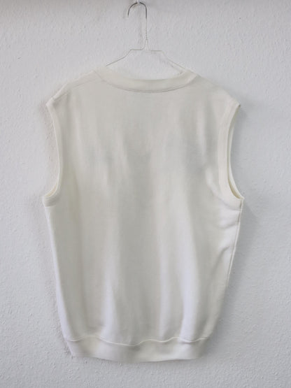 Vintage 80s 90s SERGIO TACCHINI tennis pullover white embroidery L