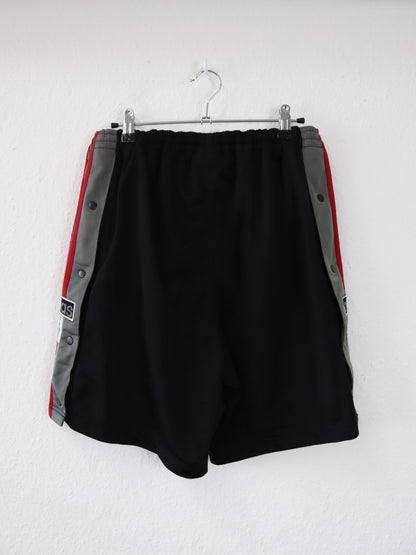 Vintage 70er 80er ADIDAS Adibreak kurze Hose Shorts schwarz rot  grau D6 M