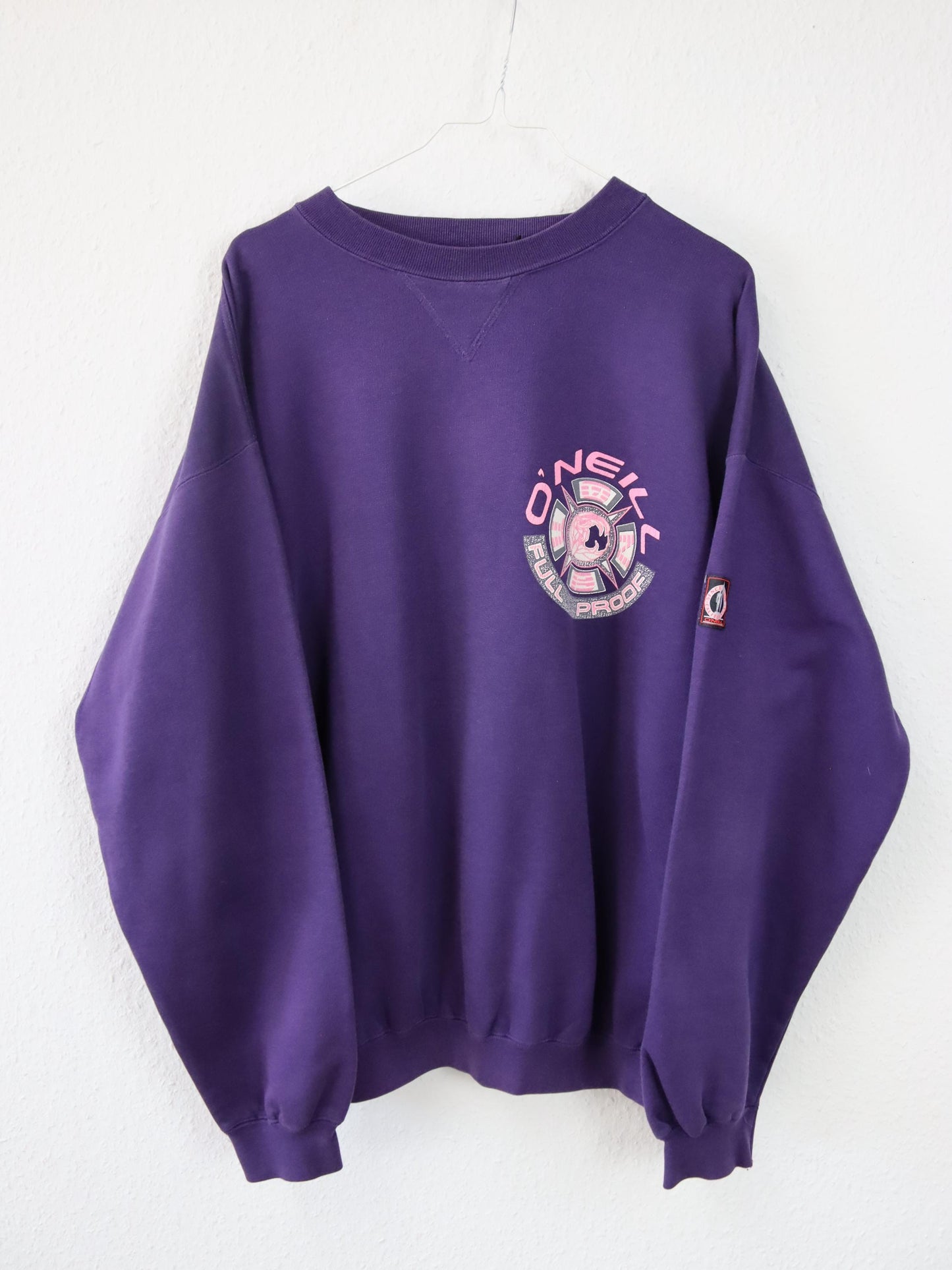 Vintage 80er 90er ONEILL Sweatshirt Pullover Lila pink L