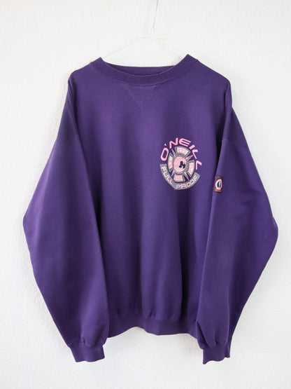 Vintage 80er 90er ONEILL Sweatshirt Pullover Lila pink L