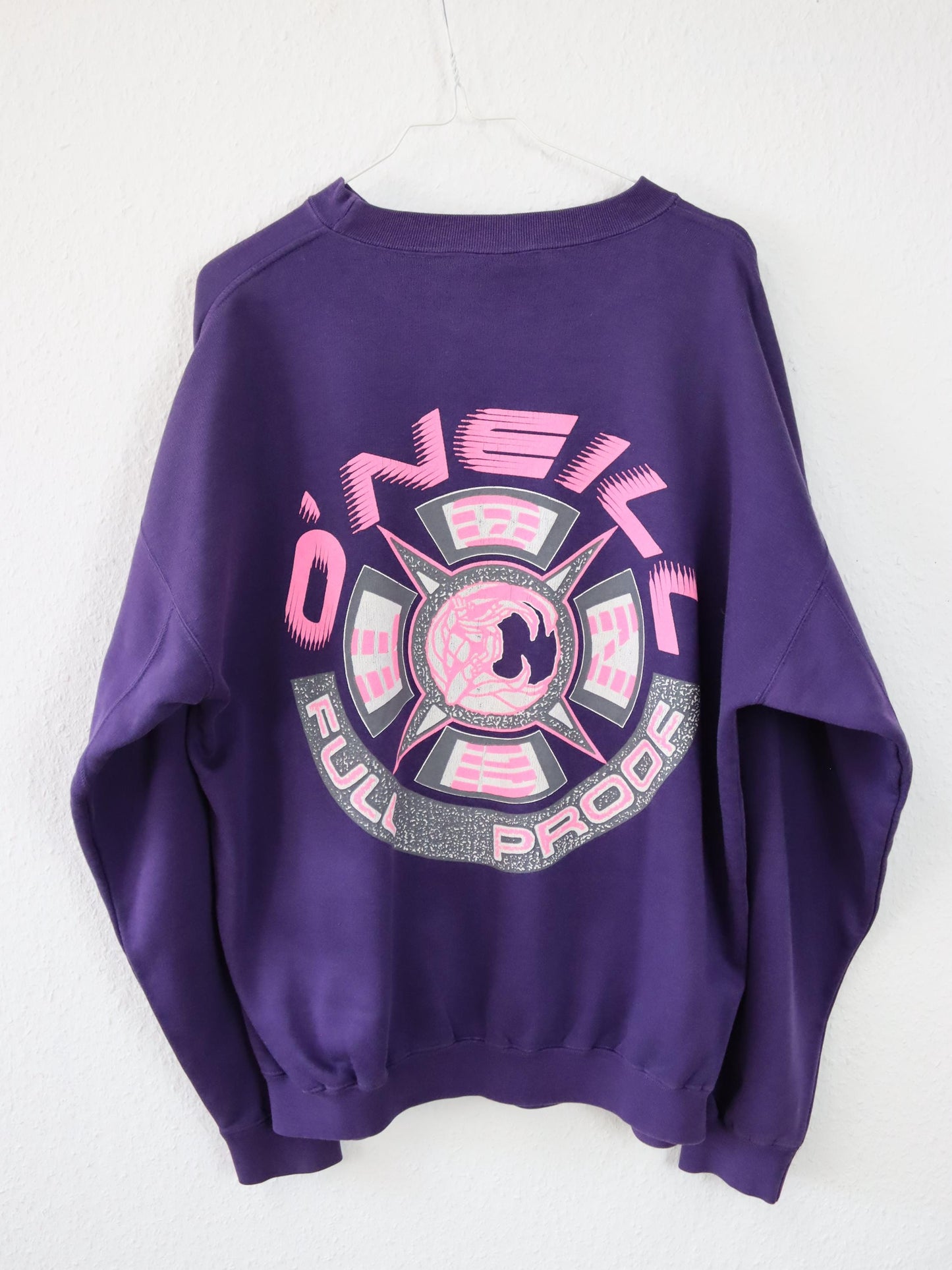 Vintage 80er 90er ONEILL Sweatshirt Pullover Lila pink L