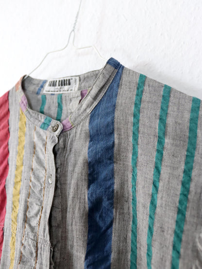 Vintage 80s 90s ANNA GOBBO shirt blouse striped 42