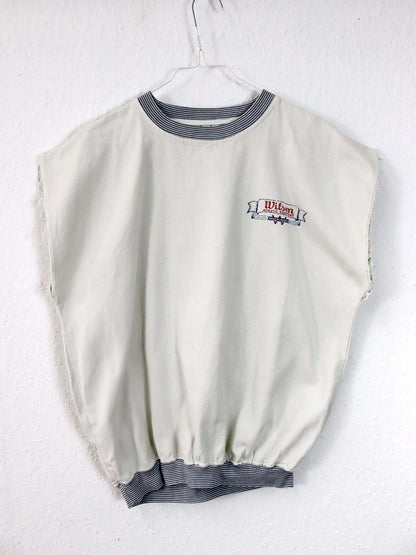Vintage 80s 90s WILSON Sweatshirt Pullunder white Print S
