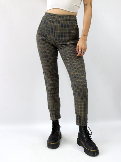 Vintage 80er 90er STEFANEL Steghose high waist Hose kariert 38