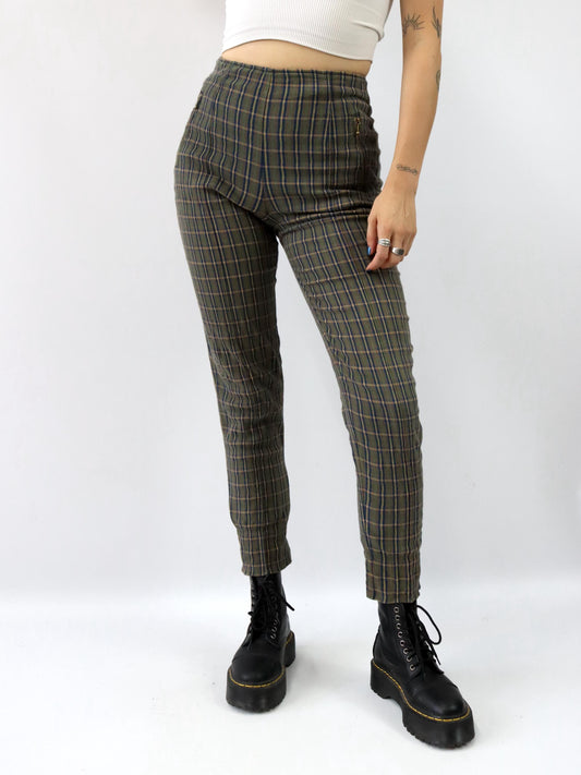 Vintage 80er 90er STEFANEL Steghose high waist Hose kariert 38