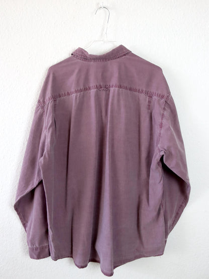 Vintage 80er 90er Hemd langarm flieder XL