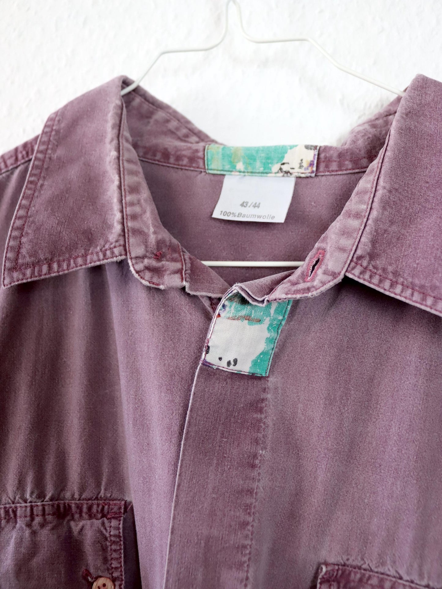 Vintage 80er 90er Hemd langarm flieder XL