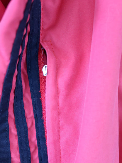 Vintage 80s 90s ADIDAS tracksuit jacket stand-up collar red black 38
