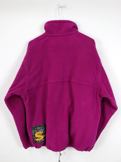 Vintage 80er 90er BAILO Fleecejacke Stehkragen Reißverschluss Polartec pink L