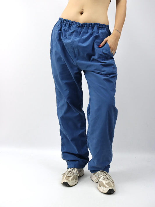 Vintage 80er 90er REEBOK Jogginghose Trainingshose Reißverschluss blau L
