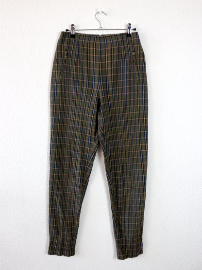 Vintage 80er 90er STEFANEL Steghose high waist Hose kariert 38