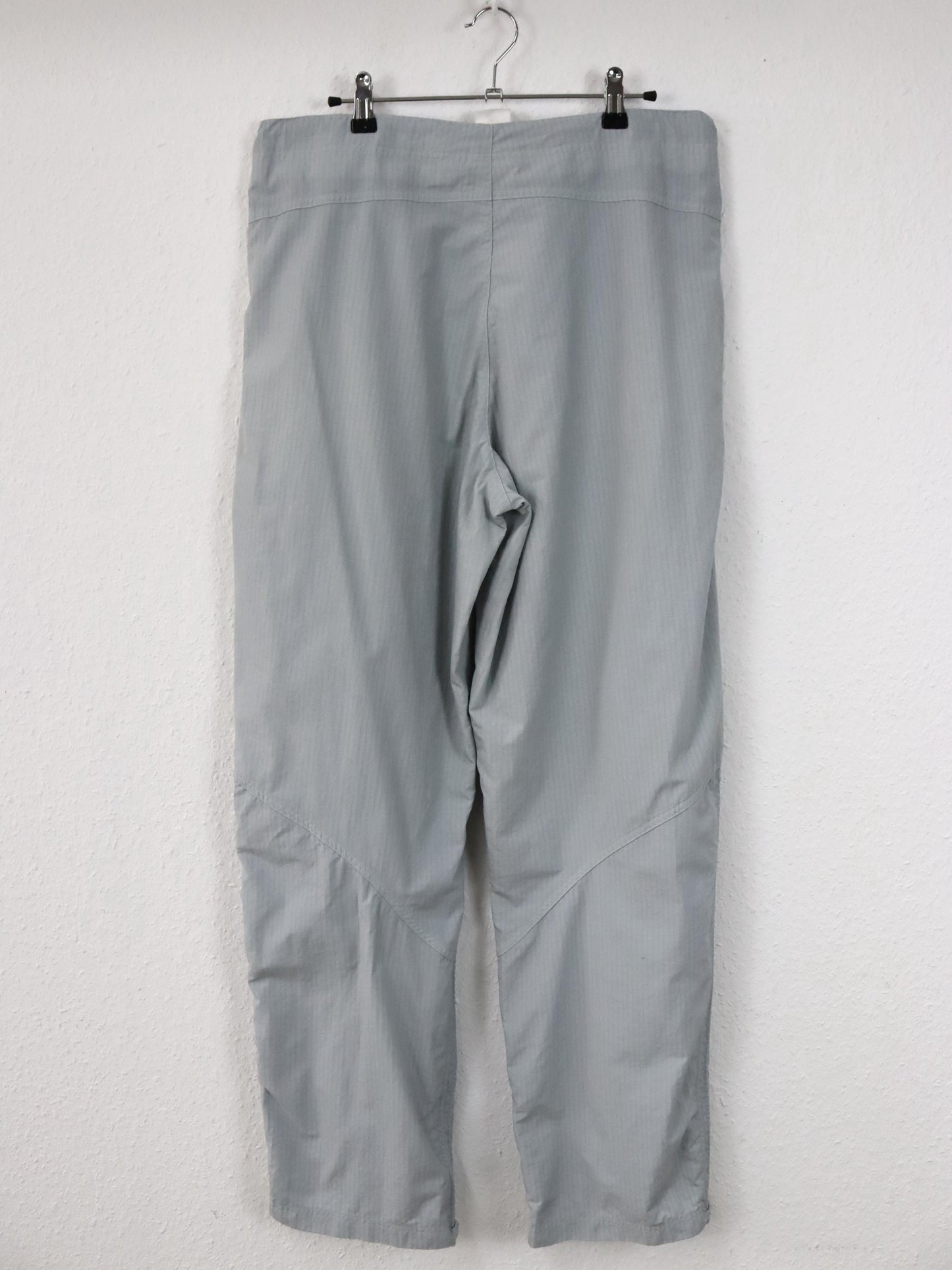 Vintage 90er Y2k ADIDAS Trainingshose mit Klettverschluss Jogginghose grau gestreift D5 M