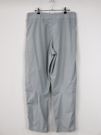 Vintage 90er Y2k ADIDAS Trainingshose mit Klettverschluss Jogginghose grau gestreift D5 M